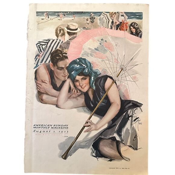 Antique New York American Sunday Cover Aug’ 1915 - Picture 1 of 5